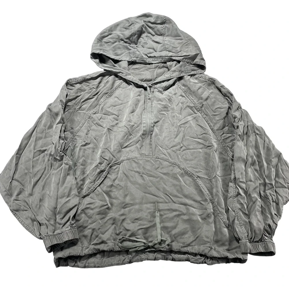 Lululemon City Stroll Hoodie Womens Large Gray 1/4 Zip Jacket Travel Commute